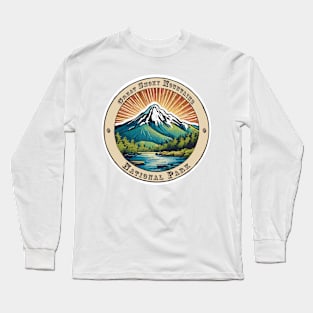 Vintage Retro Sticker - Majestic Great Smoky Mountains National Park Long Sleeve T-Shirt